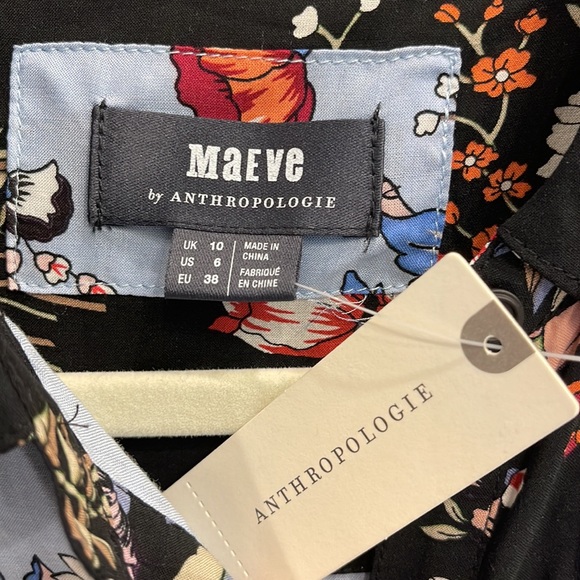 Anthropologie Maeve Blue Floral dress US size 6 - Picture 4 of 4